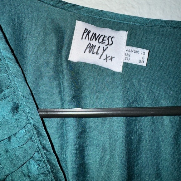 Princess Polly teal Randi Mini dress- size 6 - Picture 6 of 6